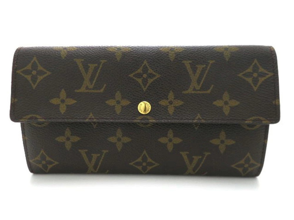 LOUIS VUITTON Wallet Long Pochette Portemonnaie Credit Monogram